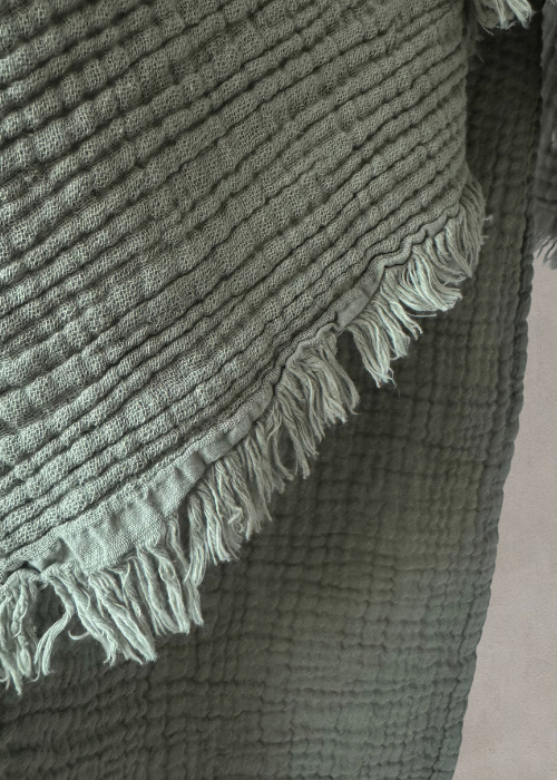 NINA BATH TOWEL | OLIVE GRAY