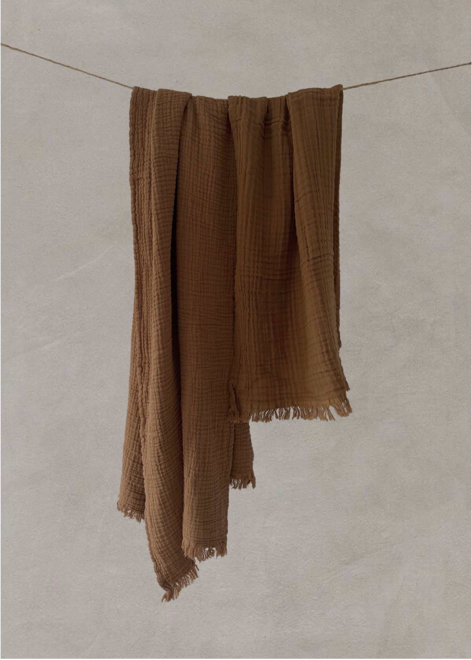 NINA TOWEL SET | BROWN